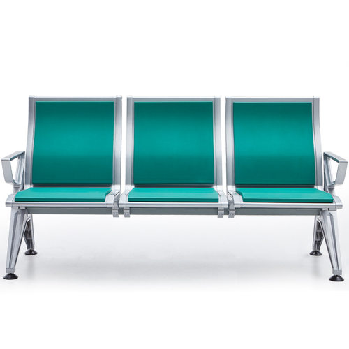 聚氨酯PU三人位排椅医院候诊椅高靠背铝合金座椅机场椅等候输液椅