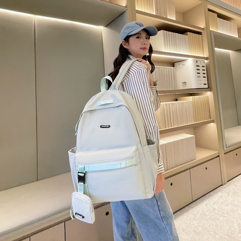 书包女韩版日系简约大容量小清新少女初中高中生大学生双肩背包