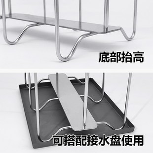 304不锈钢桌面倒挂沥水杯架高A颜值厨房茶杯架子家用收纳架置物架