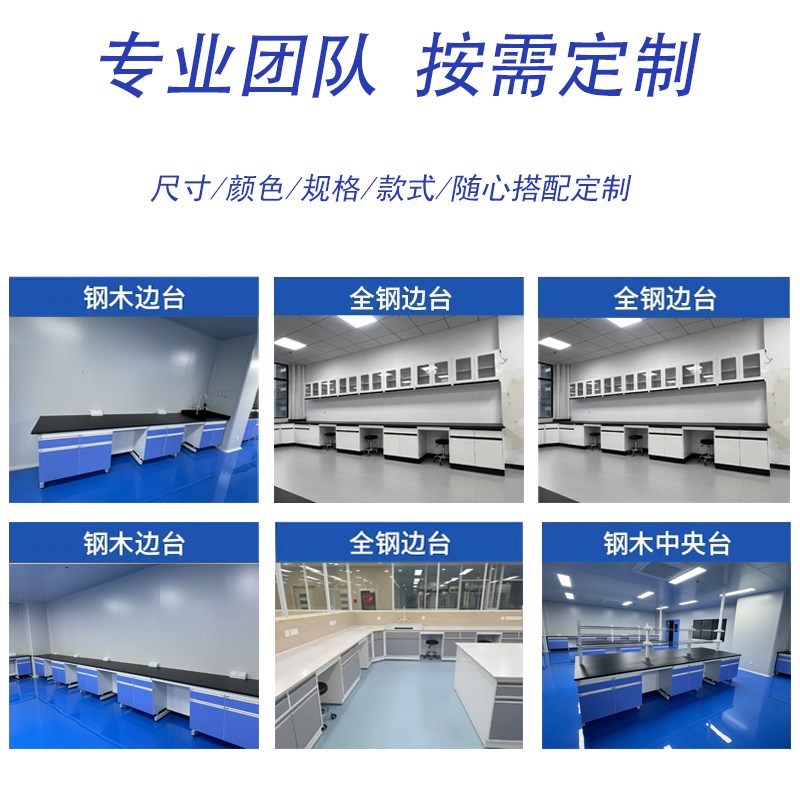 上海实验室实验台工作台钢木边台全钢中央台化验室桌X子理化板定