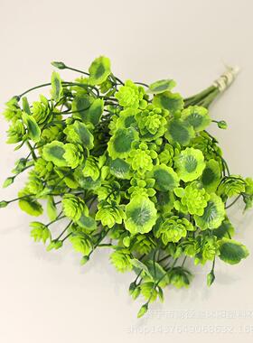 仿真绿植假花束摆件室内外墙面造景装饰塑料花藕莲叶桌面插花摆设
