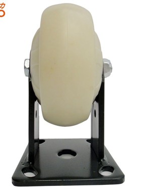 向荣脚轮墨绿轮径125mm固定奶y白色圆面聚丙烯环保轮单轮载重340K