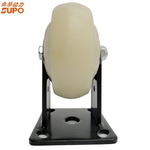 向荣脚轮墨绿轮径125mm固定奶y白色圆面聚丙烯环保轮单轮载重340K