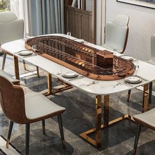 椭圆自动传菜转盘 长方形电动餐桌传送带 长桌转盘U长条桌机芯家