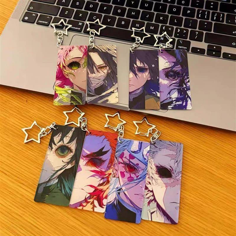 鬼灭之刃眼睛条发光亚克力钥匙扣恋之柱透卡挂件动漫周边挂饰礼物