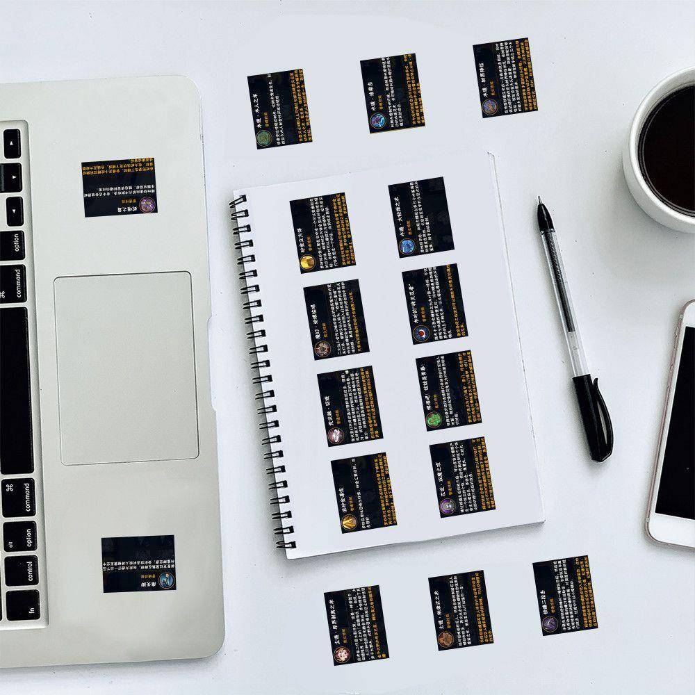 240张不重复火影忍者技能解析神威天照须佐能乎神罗天征diy贴纸