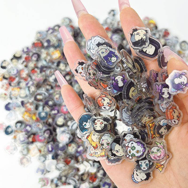 鬼灭之刃 2CM周边DIY卡通动漫亚克力双面双透手工贴片材料小片