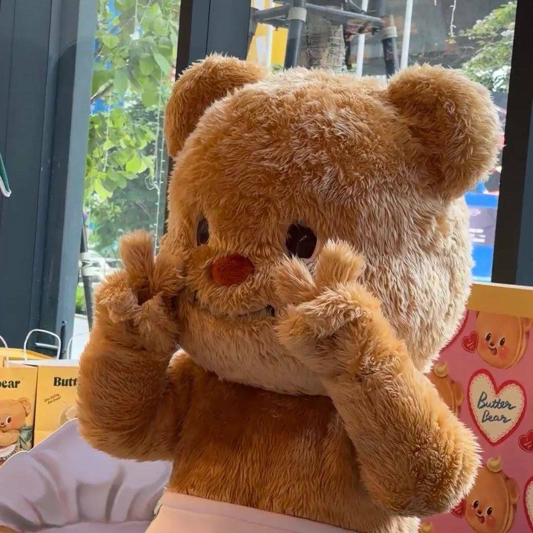 黄油小熊玩偶网红爆款泰国黄油小熊超萌毛绒玩具可爱公仔布娃娃生