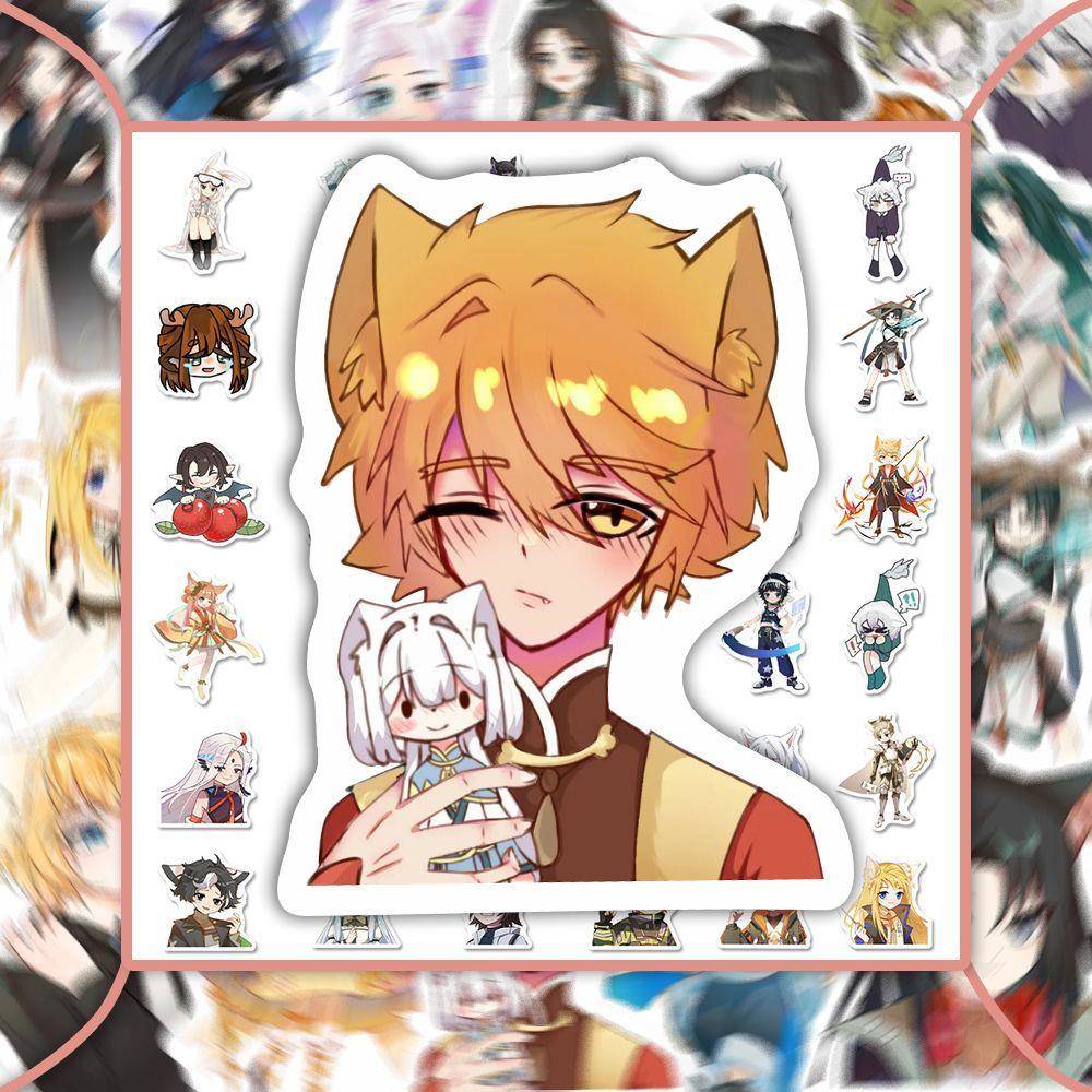 奇喵君周边110张故事贴纸动漫可爱人物创意diy手账素材箱手机壳