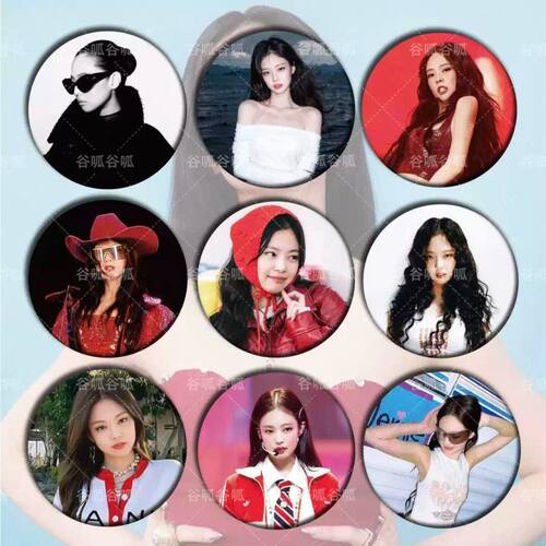 金珍妮Jennie吧唧Rubies应援周边物料高颜值徽章胸针书包百搭挂件