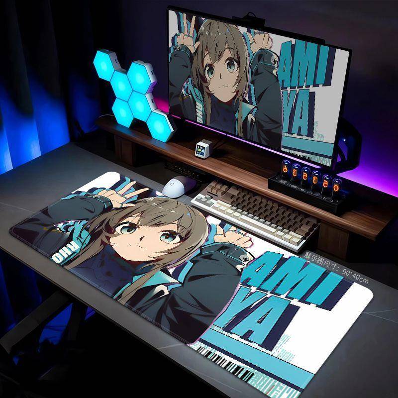 明日方舟鼠标垫大号电竞电脑桌垫男生游戏键盘垫定制办公滑鼠垫
