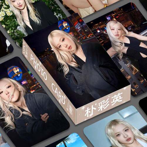 55张朴彩英rose个人周边55张高颜小卡盒装拍立得照片LOMO卡明信片