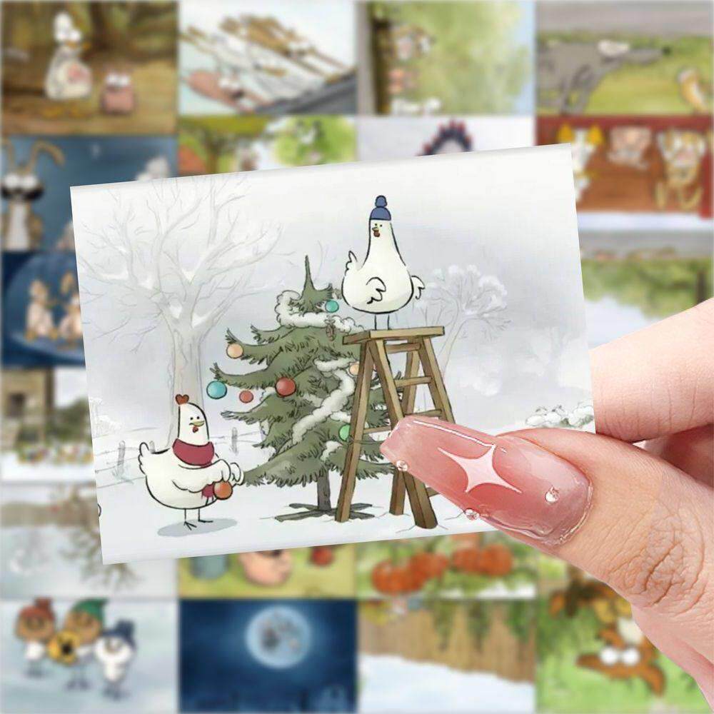 大坏狐狸壁纸故事贴纸动物卡通创意可爱治愈装饰手机防水手账贴画