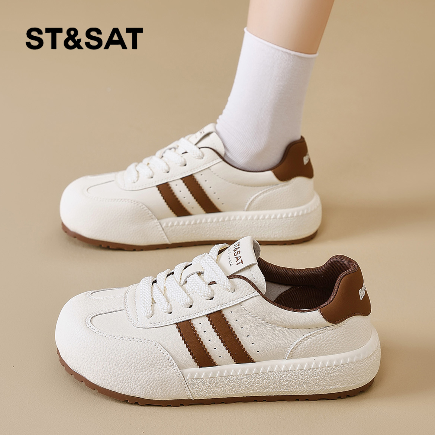 星期六时尚气质运动休闲白色白鞋