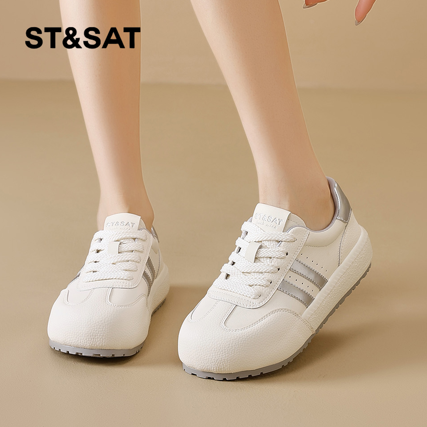 星期六气质时尚白色白鞋超火运动