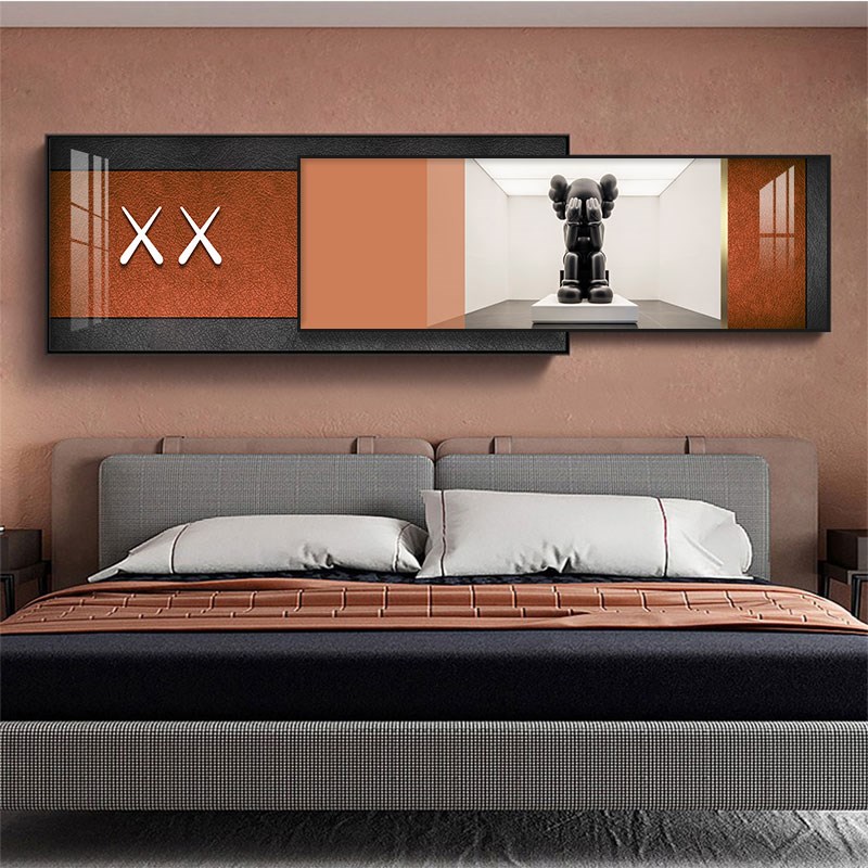 kaws挂画潮牌现代简约客厅装饰画创意叠K加沙发背景墙壁轻奢床头