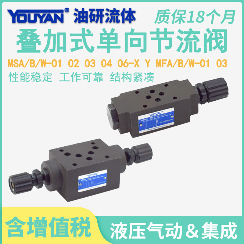 MSA MSB 06双向04单向03MFA MFP MFB MFW节流阀MSW-01液压MSW-03