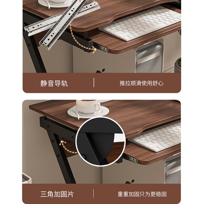 可移动电床台式桌子边简桌家脑CDH用易书桌卧室学生迷你电脑桌小