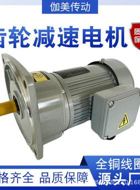 大功率齿轮减速电机 卧式立式0.75KW三相减速电动机马达 厂家