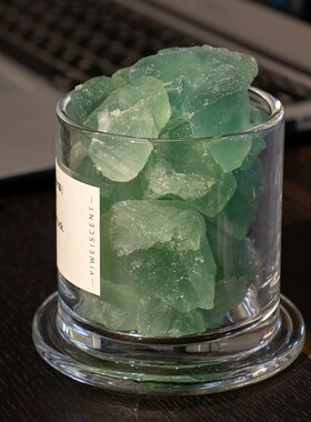拾光收集社绿水晶招财香薰石摆件家用玄关无火香氛扩香石持久散香
