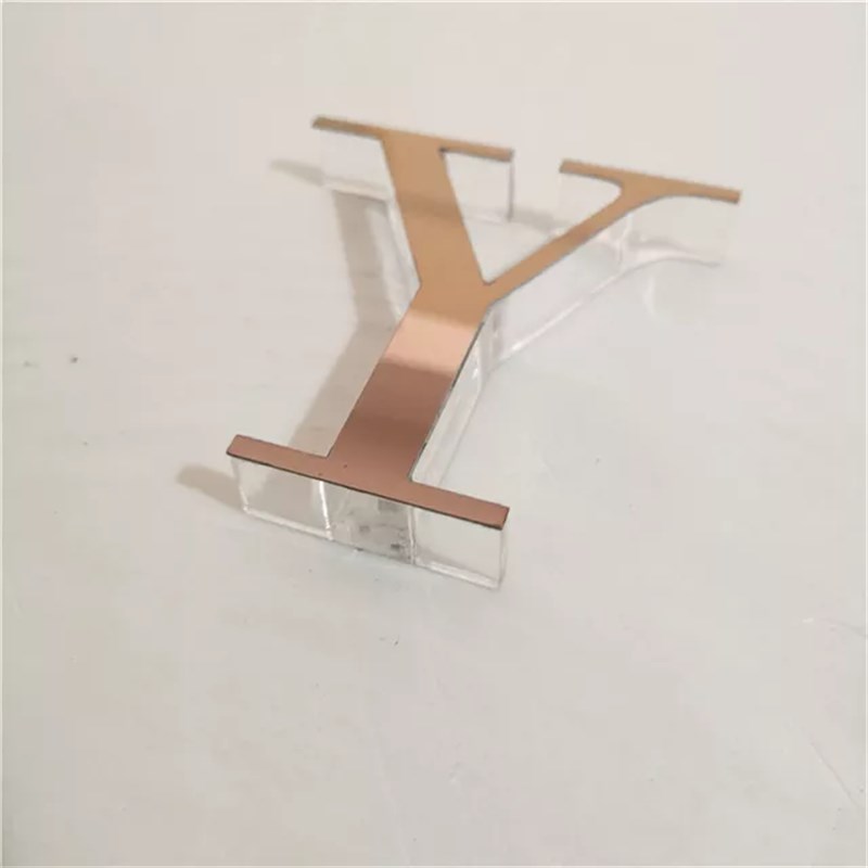 玫瑰金金属亚克力水晶字定做不绣钢立体字背景墙logo广告字定制