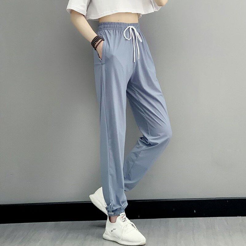 速干裤亲肤户外运动裤女士宽松跑步健身裤夏季薄款速干大码瑜伽裤