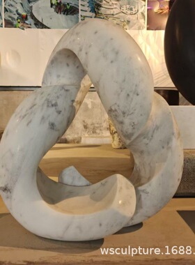 天然大理石几何  创意现代简约家居摆件  酒店装饰客厅前台摆件