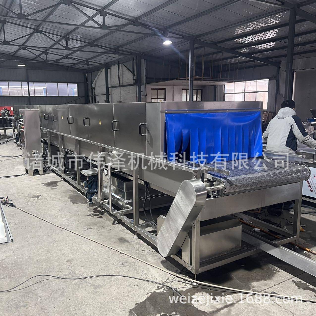 袋装年糕低温杀菌机 滚杠式巴氏灭菌设备 辣白菜专用灭菌机 伟泽