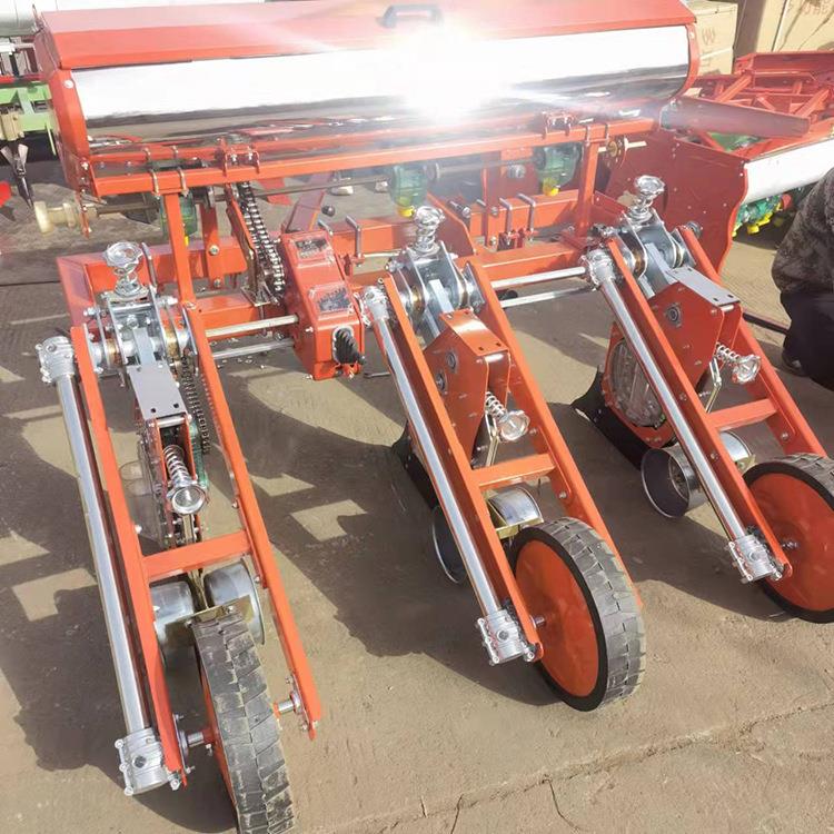 玉米悬浮精播机免耕铸钢材质悬浮8档调深施肥悬浮玉米播种机2-6行