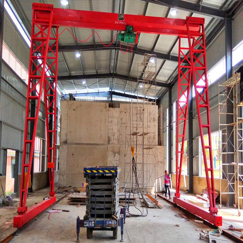 新疆5吨单梁门式起重机 龙门吊料场工地起重吊 安装MH单梁龙门吊