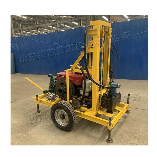 牵引式柴油液压打井机 田间灌溉钻孔机Lift drilling machine