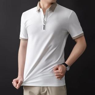透气短袖 夏季 Y新N款 气质T 时尚 翻领polo衫 海园优选轻奢亨利衫 男士