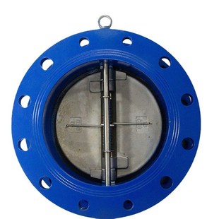 球墨铸铁法兰式止回阀dn50船用H46X-10不锈钢对夹双瓣蝶式止回阀