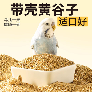 鹦鹉专用新黄谷子带壳小米虎皮牡丹玄凤中小型鹦鹉鸟粮黍子鸟食