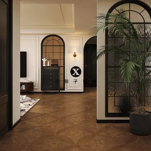 客厅卧室房间法式风安妮公主拼花木纹砖800x800地砖防滑原木瓷砖