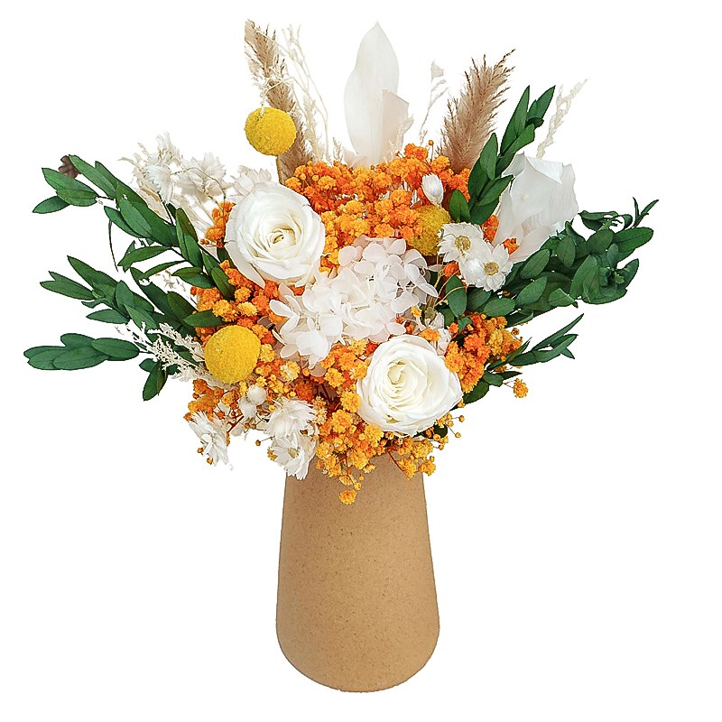 永生玫瑰满天星尤加利干花花束家居D装饰摆件ins网红摄影拍摄道具