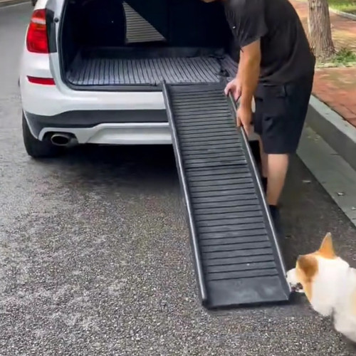 大型犬适用可折叠塑料台阶上车斜坡板防滑宠物折叠梯无障碍坡道板