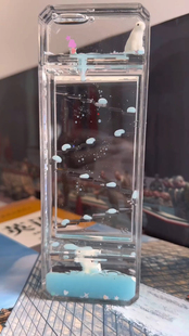 创意可爱水油分离玩具流沙摆件滑滑梯油滴儿童节日礼物送学生