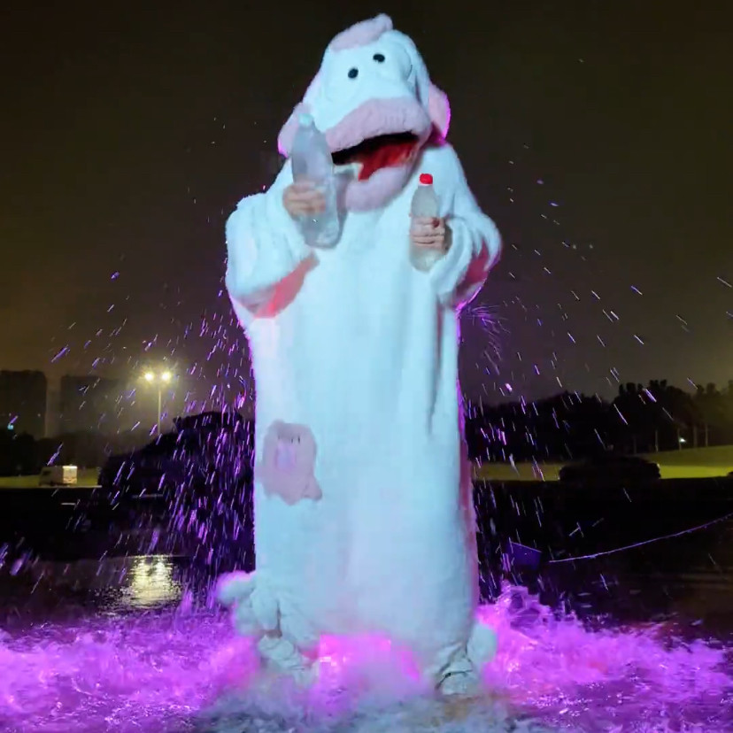 秋冬季加厚保暖搞怪卡通睡袍大嘴鱼外穿可爱小丑鱼睡衣连体珊瑚绒