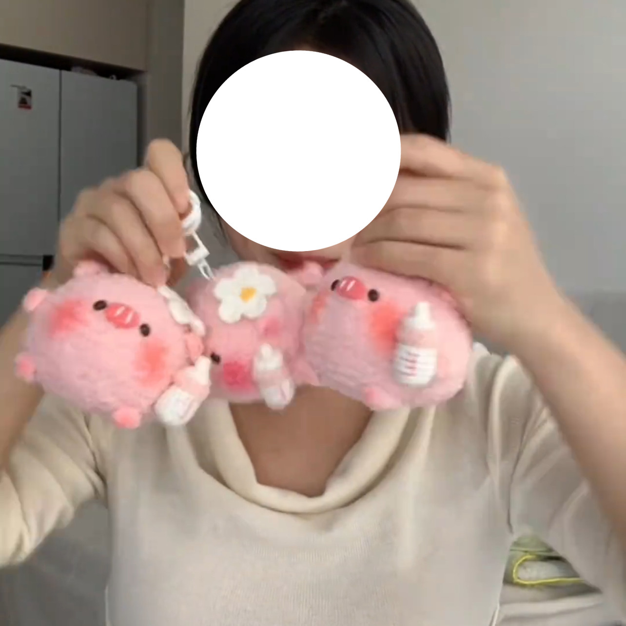 小猪粉色毛线手工钩织玩偶挂件礼物可爱超萌卡通挂件钥匙扣
