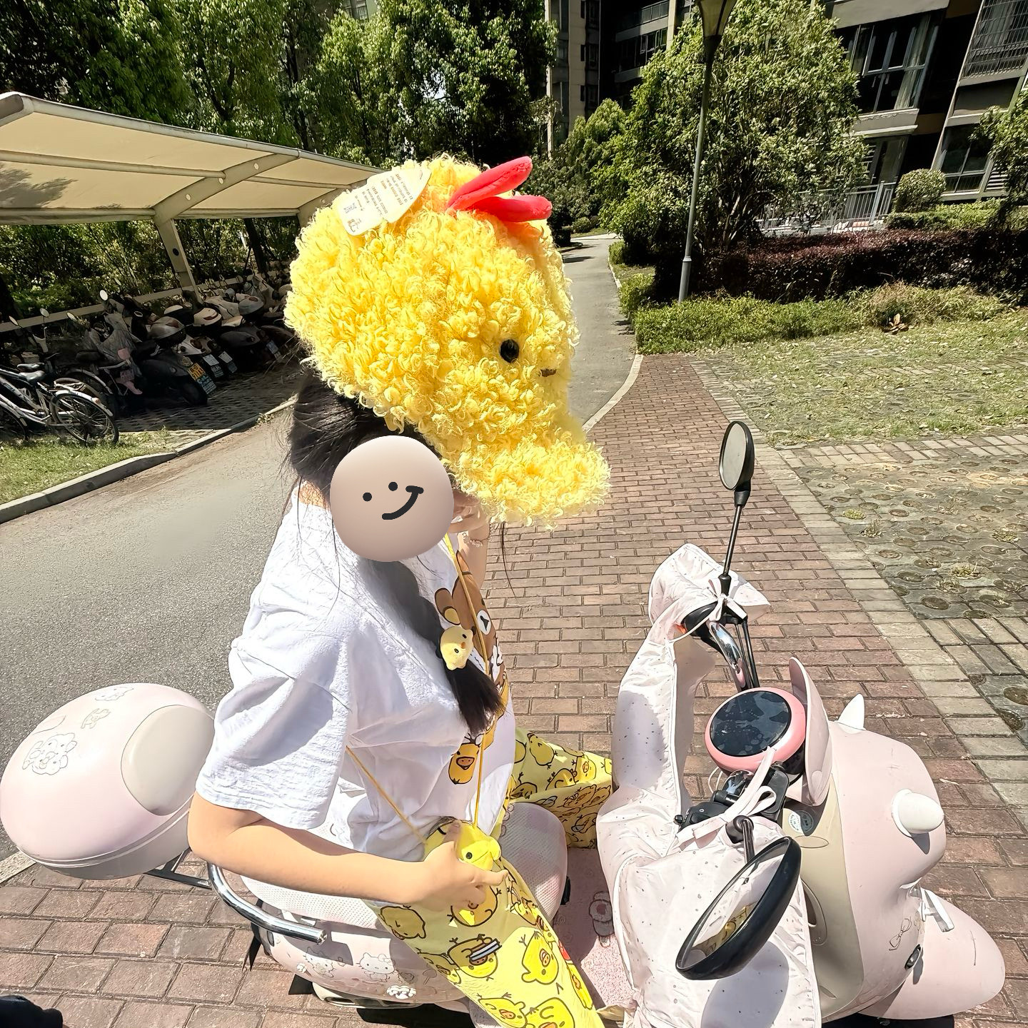 2026毛茸茸新款可爱卡通毛绒小鸡棒球帽子女秋冬季甜美鸭舌帽