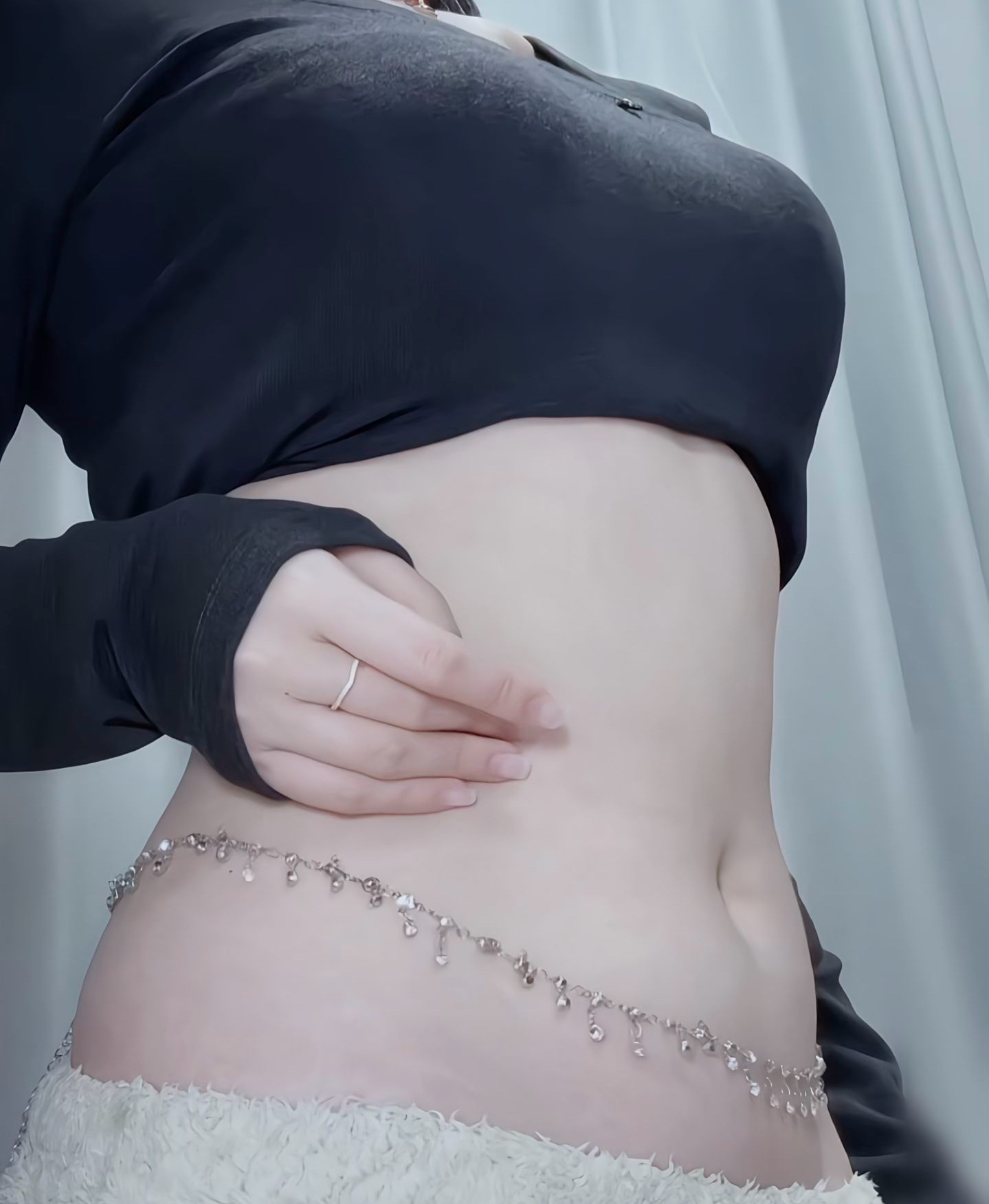 链子饰品纯欲风水钻腰链性感辣妹蹦迪闪钻流苏身体链肚脐链配饰女