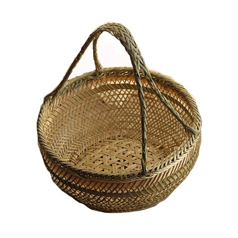 挂篮手工竹篮子竹编织手提菜篮竹篮子鸡蛋篮水果收纳竹筐竹编竹器