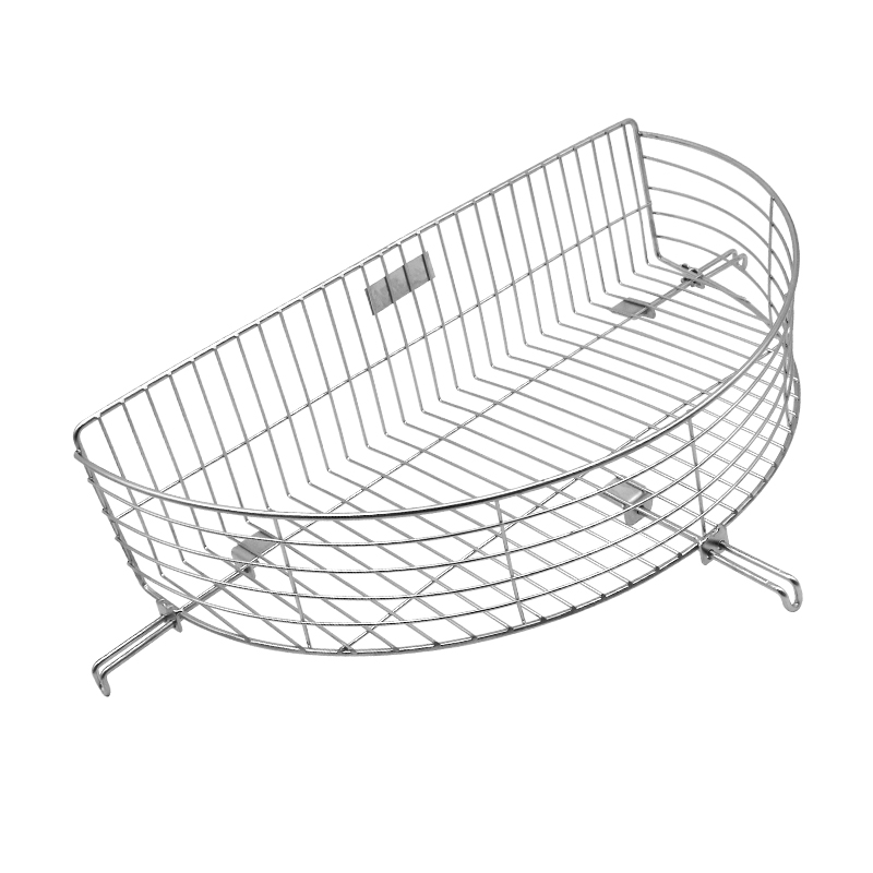 不锈钢高品质半圆形过滤面窝春卷鸡排油炸锅沥油油架网油饼菜饼篮