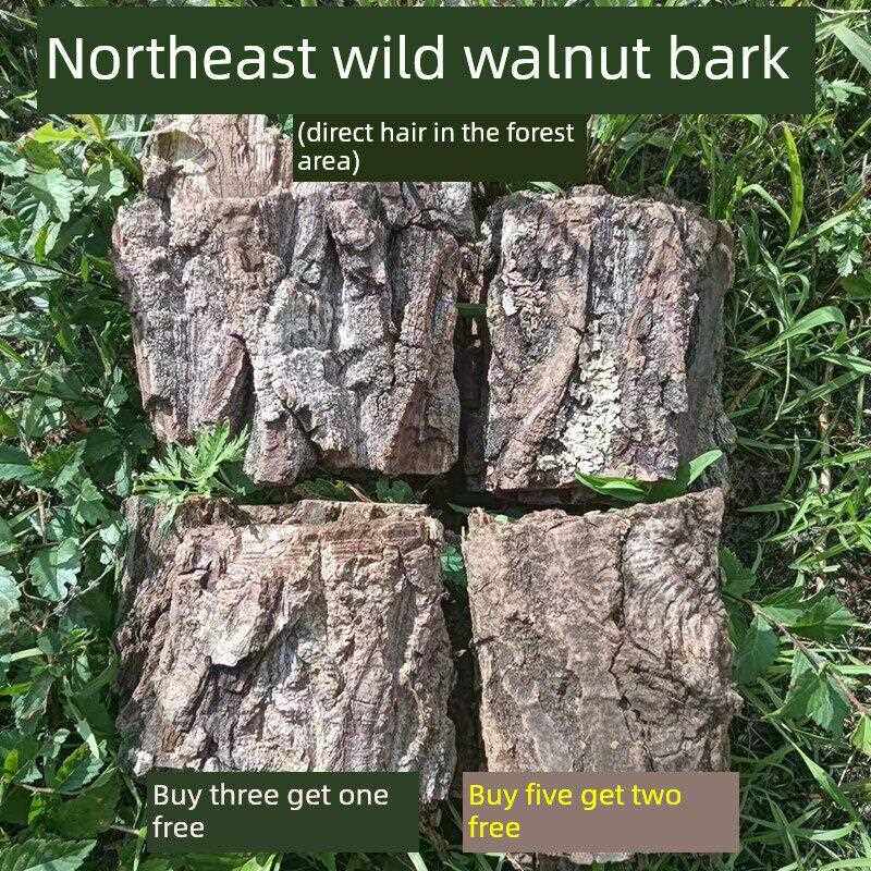 东北长白野生山核桃树皮东北山胡桃皮包邮核桃树枝皮秋子树皮