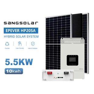 光伏家庭离网储能 汇能EPEVER逆变器5.5kw  锂电池15度可并机