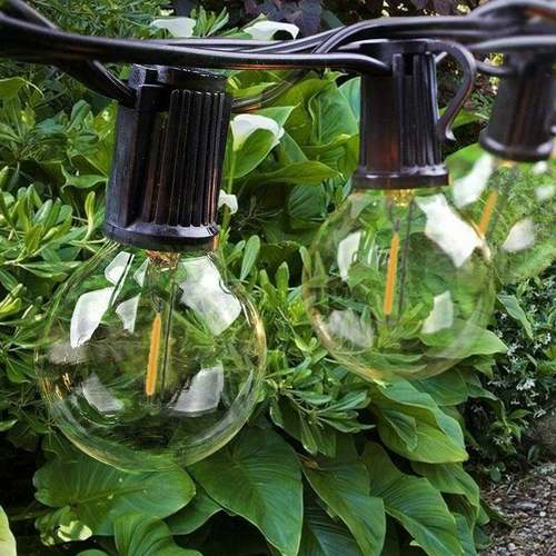 LEDg40日RGN阳白能灯串圣诞节户外太防水装饰灯串暖彩灯4模式