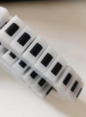 08B白色40P耐温聚甲醛塑链节耐磨损链黑色UUJ尼龙滚珠面高料塑料