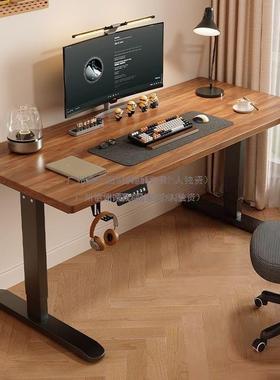 艳丽家用电脑室桌书桌实木办公工作台电GZR降桌子卧可学习电动竞