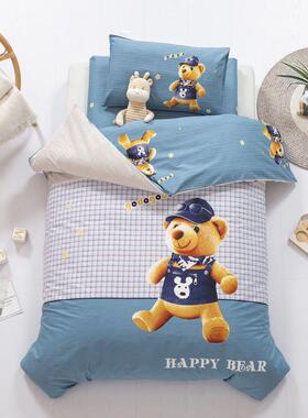 幼园被子三件套纯棉被罩午pxx10046休宿舍宝宝入儿园儿六7童套垫